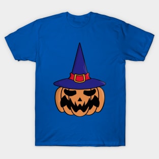 Halloween pumpkin wearing a witch's hat T-Shirt